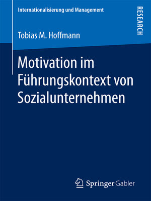 cover image of Motivation im Führungskontext von Sozialunternehmen